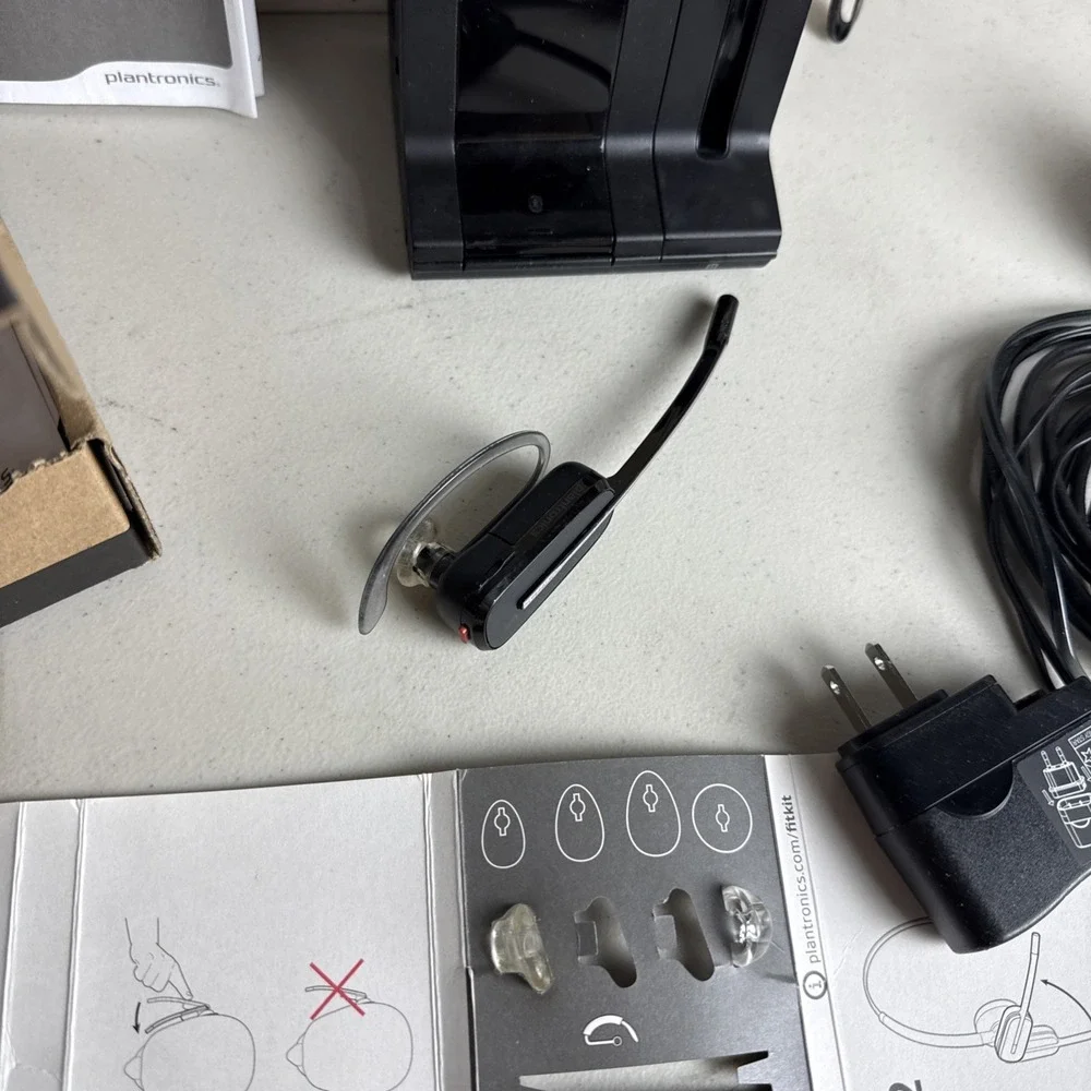 Plantronics SAVI 745 Wireless Headset (W745) Black Remote Work From Home Setup